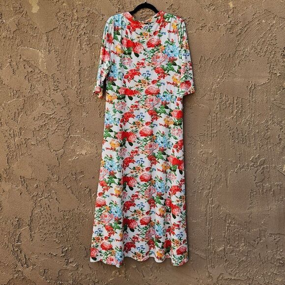 Measeor Short Sleeve Floral Maxi Dress Size XXL - Picture 2 of 15